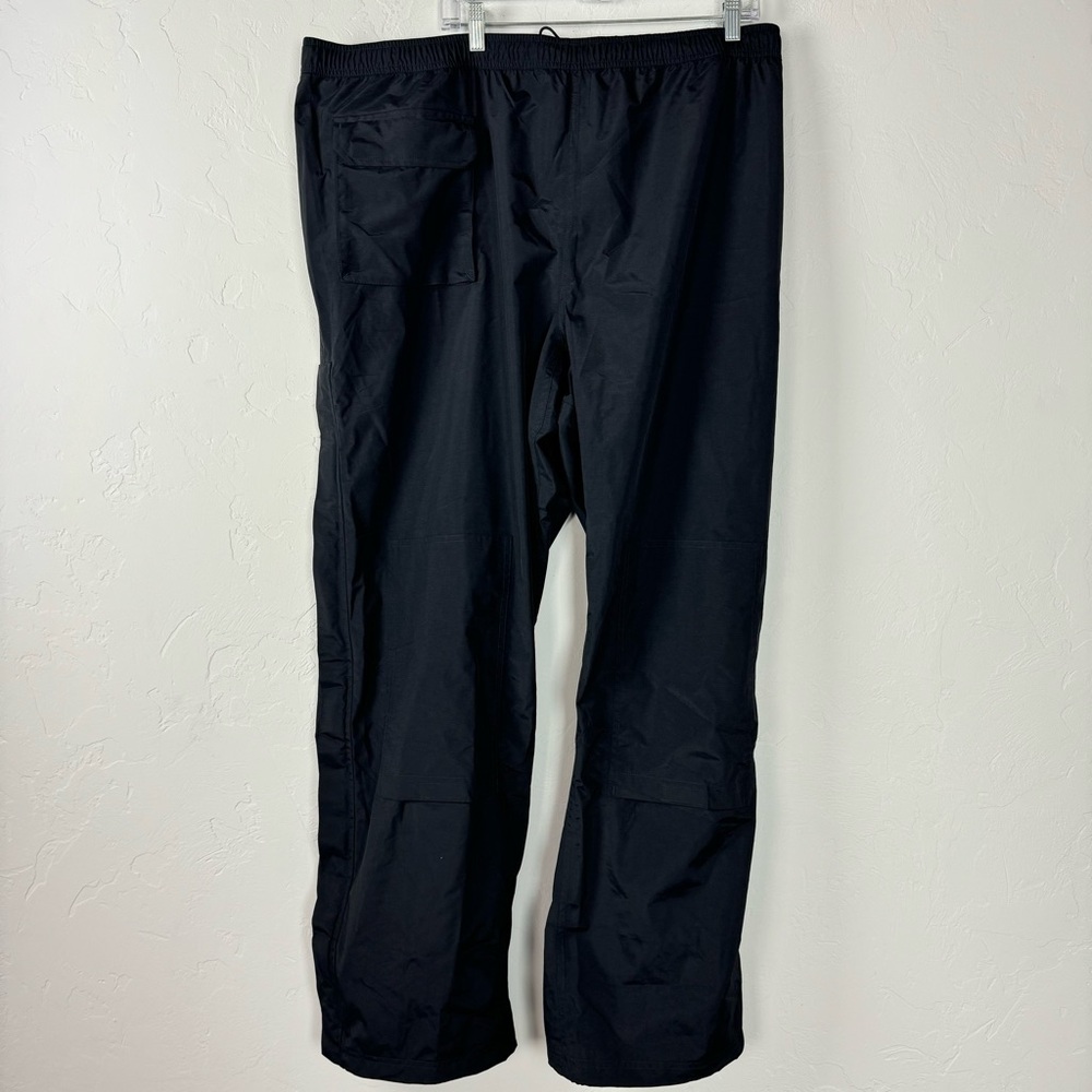Duluth Trading Pants No Rainer Waterproof Solid Black Nylon Outdoor Hiking Shell